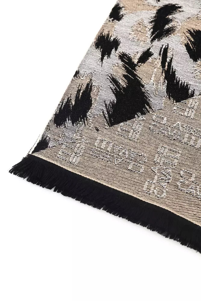 Cavalli Class Beige Wool Men Scarf | Regal Royce