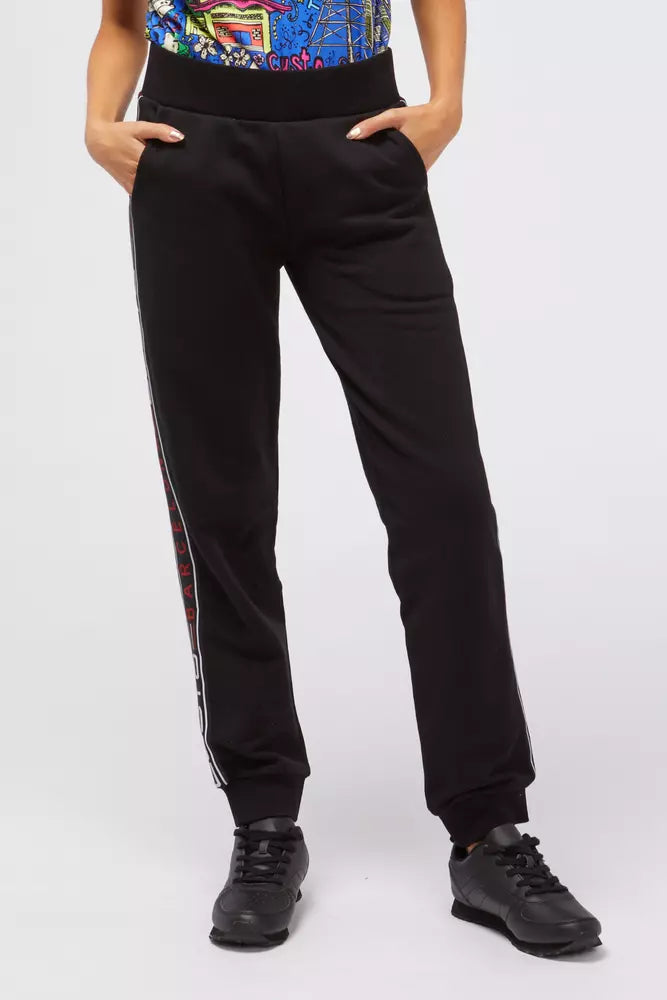 Custo Barcelona Black Cotton Women Sweatpant | Regal Royce