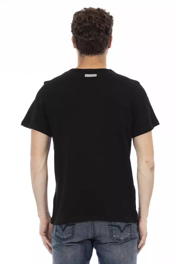 Bikkembergs Black Cotton Men T-Shirt | Regal Royce