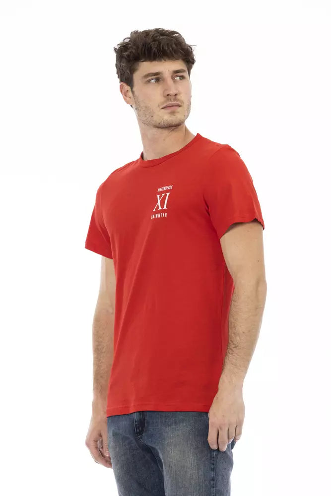 Bikkembergs Red Cotton Men T-Shirt | Regal Royce