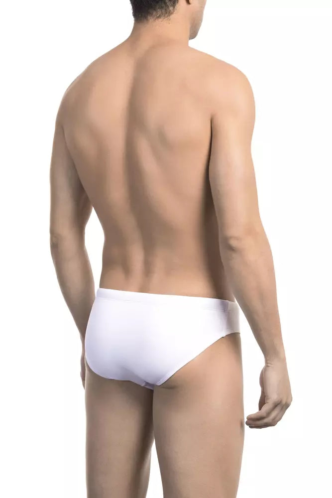 Bikkembergs White Polyamide Men Swimwear | Regal Royce