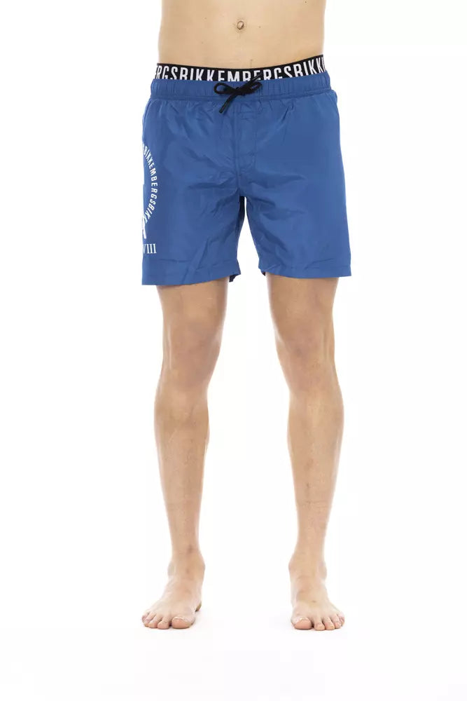 Bikkembergs Blue Polyester Men Swim Short | Regal Royce