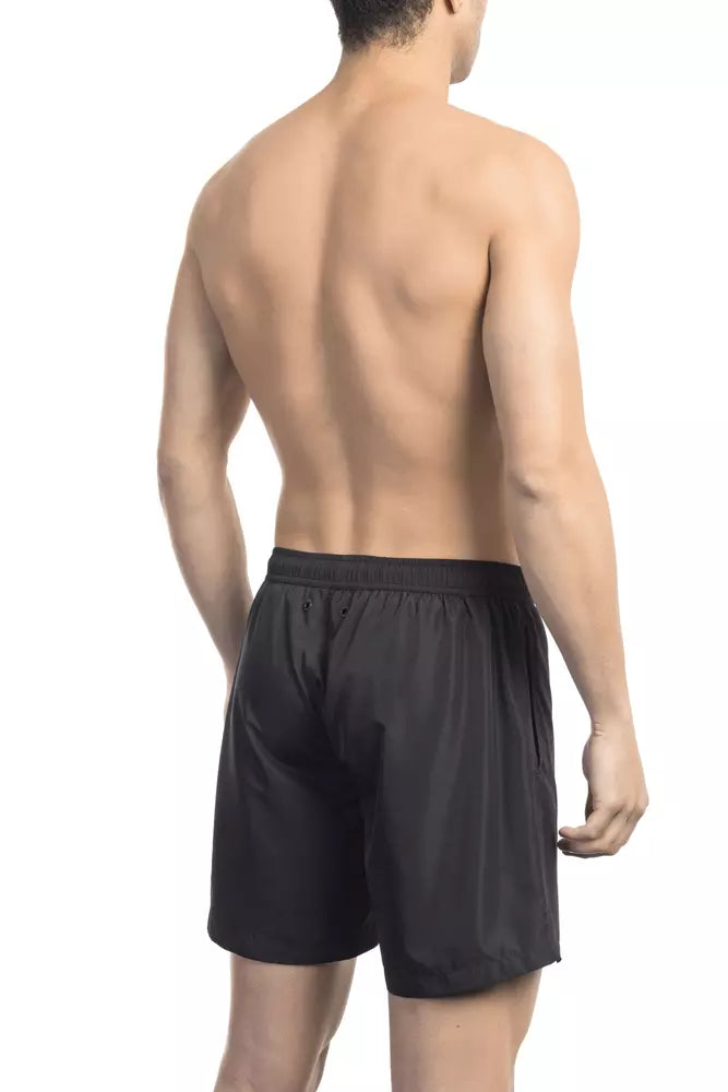 Bikkembergs Black Polyester Men Swim Short | Regal Royce