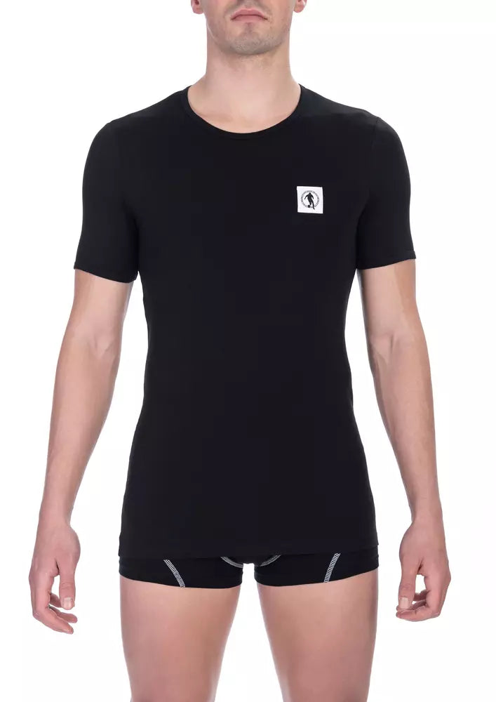 Bikkembergs Black Cotton Men T-Shirt Twin Pack | Regal Royce