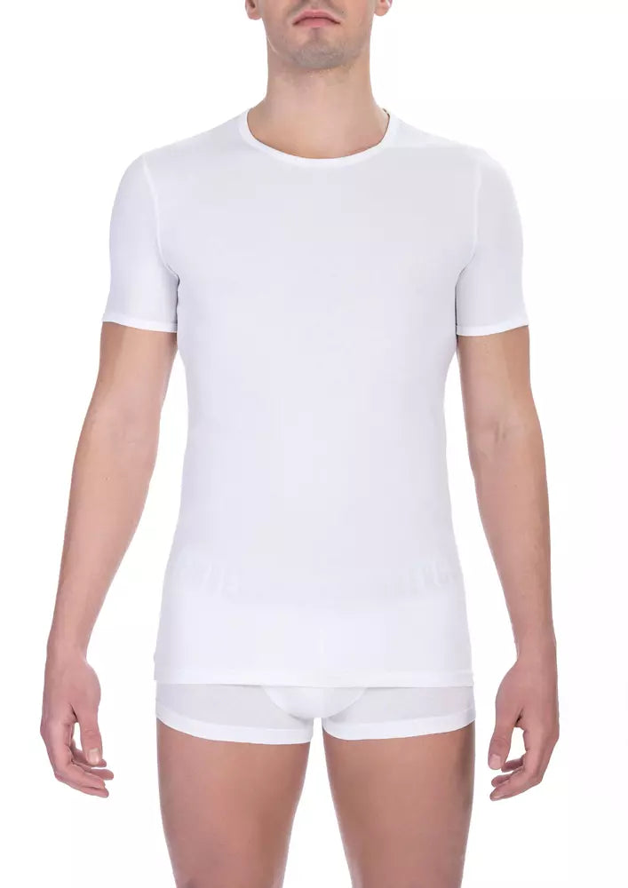 Bikkembergs White Cotton Men's T-Shirt | Regal Royce