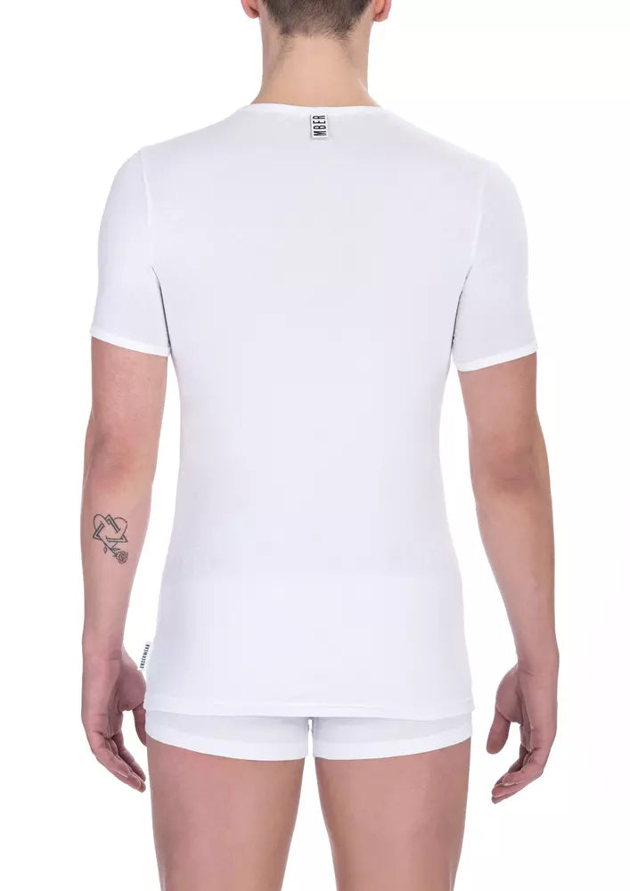 Bikkembergs White Cotton Men's T-Shirt | Regal Royce