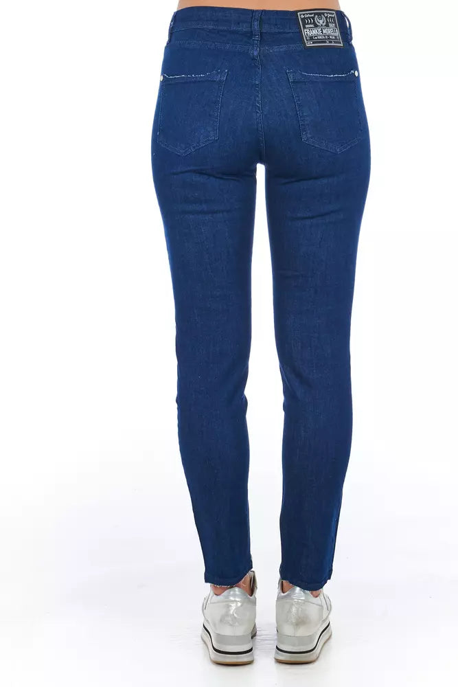 Frankie Morello Blue Cotton Women Skinny Jean | Regal Royce