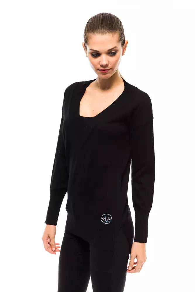 Montana Blu Black Wool Women Sweater | Regal Royce