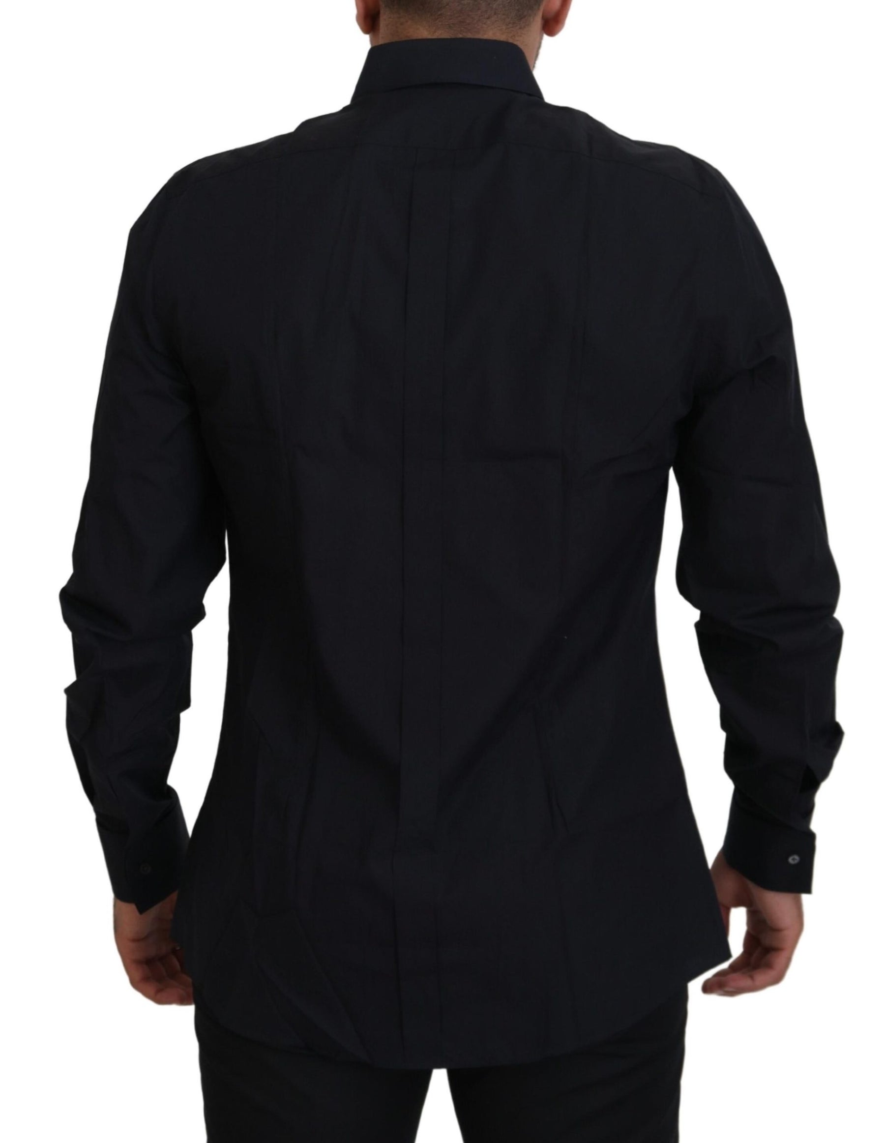 Dolce & Gabbana Black Gold Cotton Slim Fit Dress Mens Shirt | Regal Royce