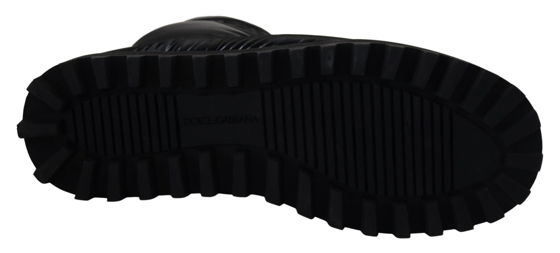 Dolce & Gabbana Black Boots Padded Mid Calf Winter Shoes | Regal Royce