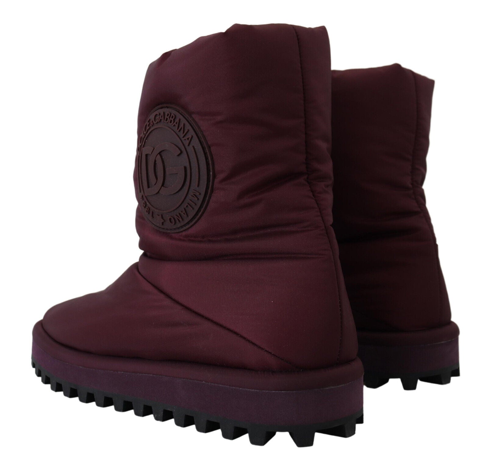 Dolce & Gabbana Bordeaux Nylon Boots Padded Mid Shoes | Regal Royce