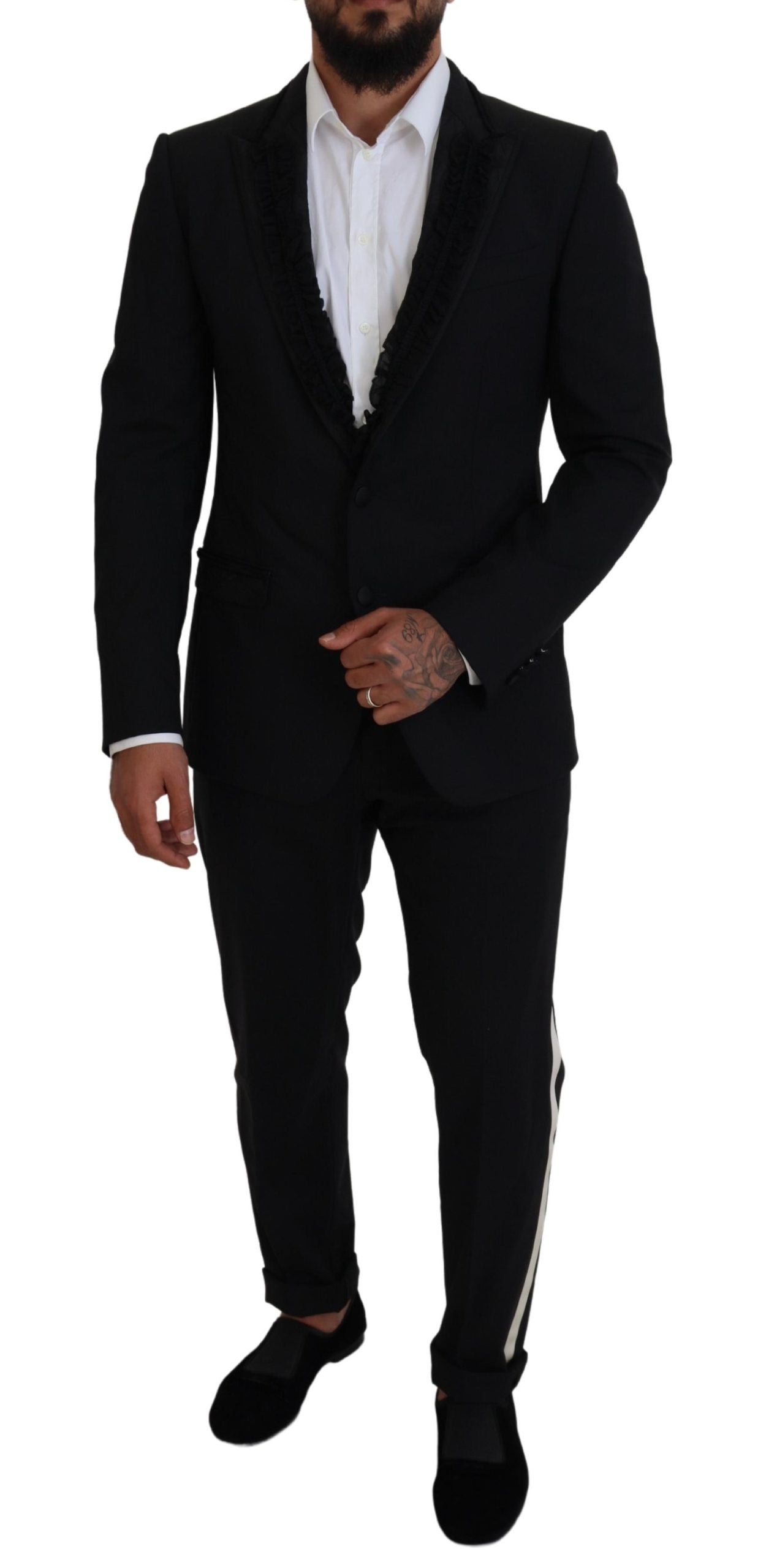 Dolce & Gabbana Black MARTINI Slim Fit Jacket Blazer | Regal Royce