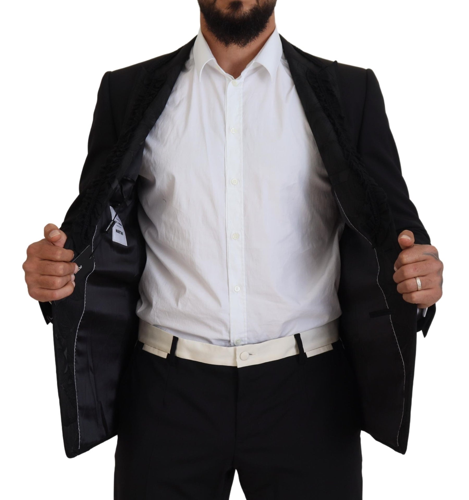 Dolce & Gabbana Black MARTINI Slim Fit Jacket Blazer | Regal Royce