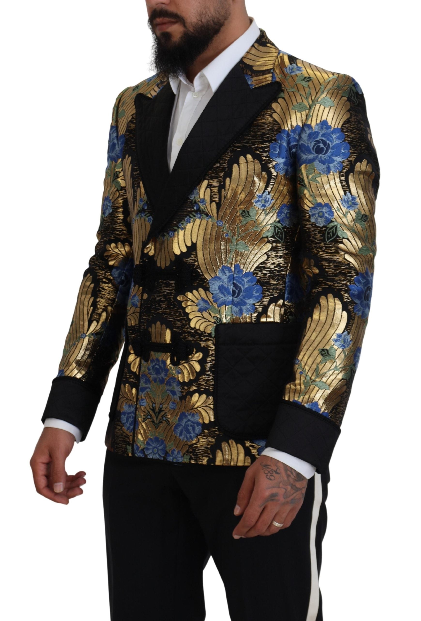 Dolce & Gabbana Gold Lurex Double Breasted Jacket Blazer | Regal Royce