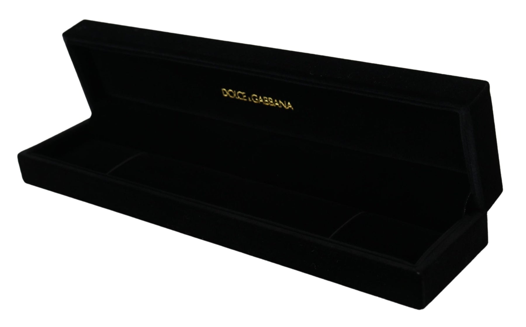 Dolce & Gabbana Black Velvet Logo Plaque Storage Bracelet Jewelry Box | Regal Royce
