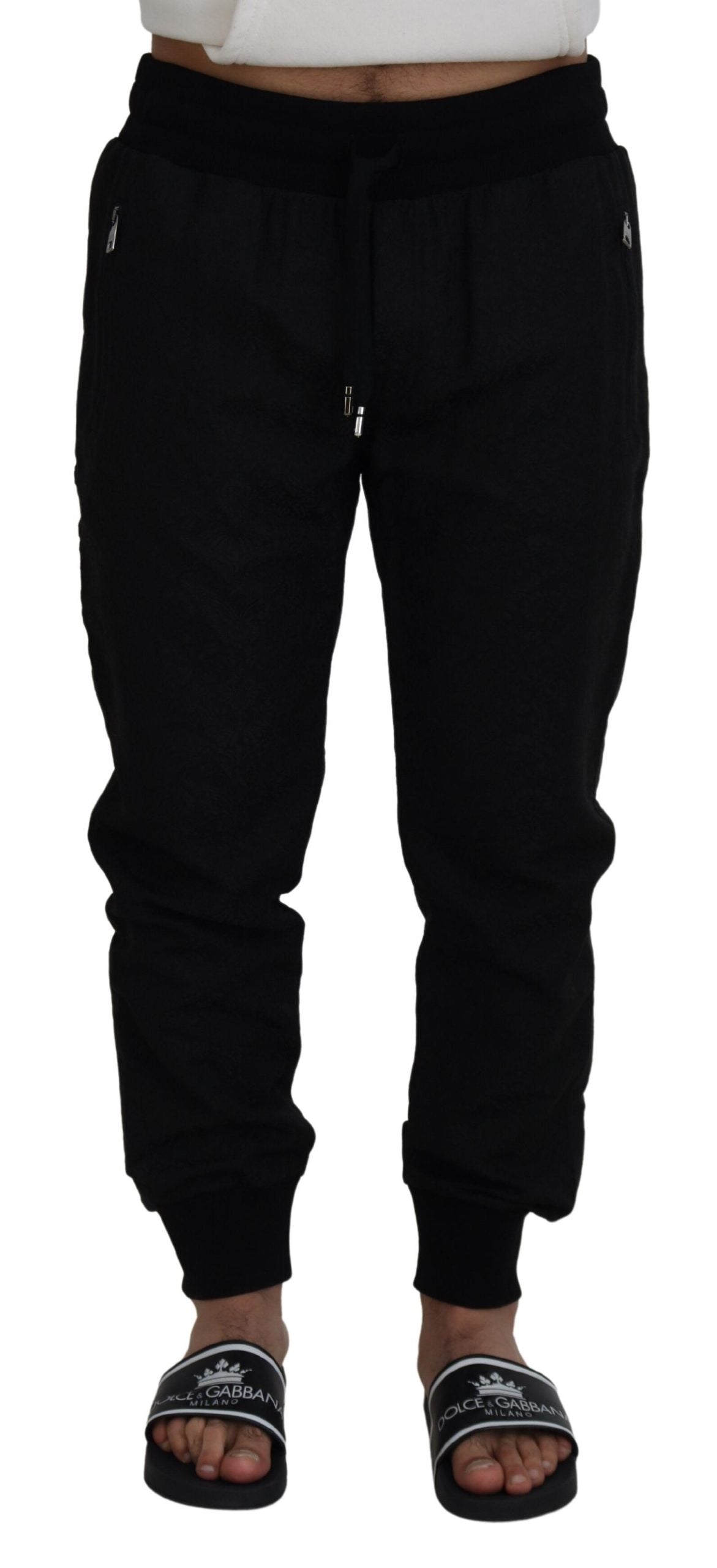 Dolce & Gabbana Black Men Casual Jogger Pants | Regal Royce