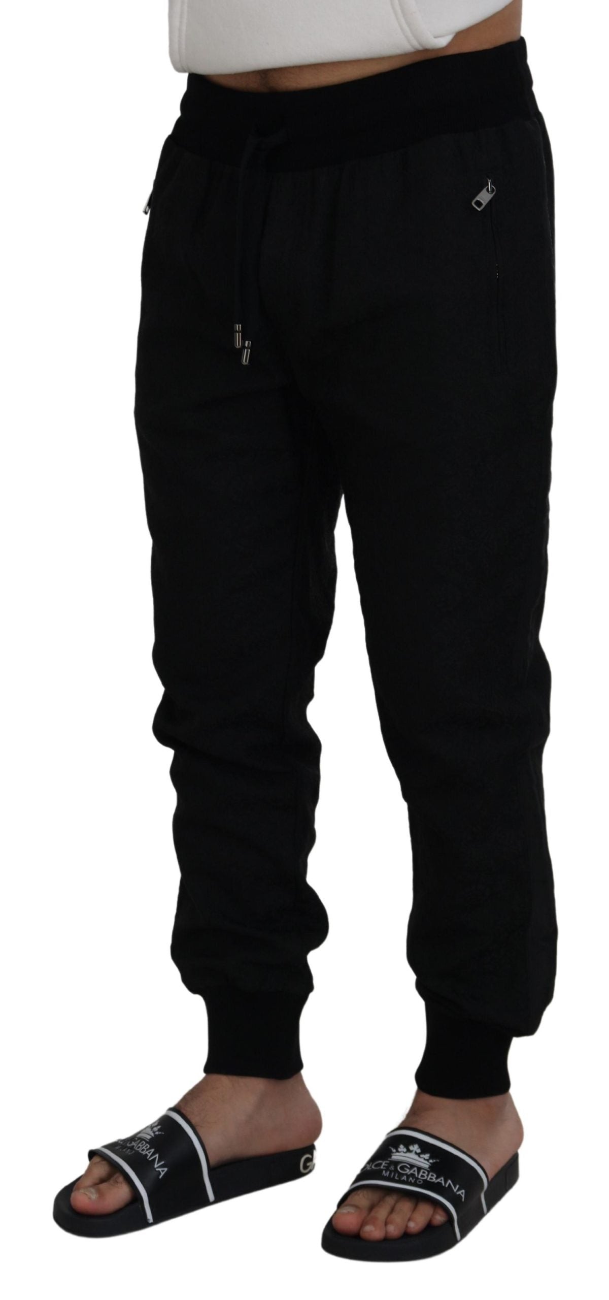Dolce & Gabbana Black Men Casual Jogger Pants | Regal Royce