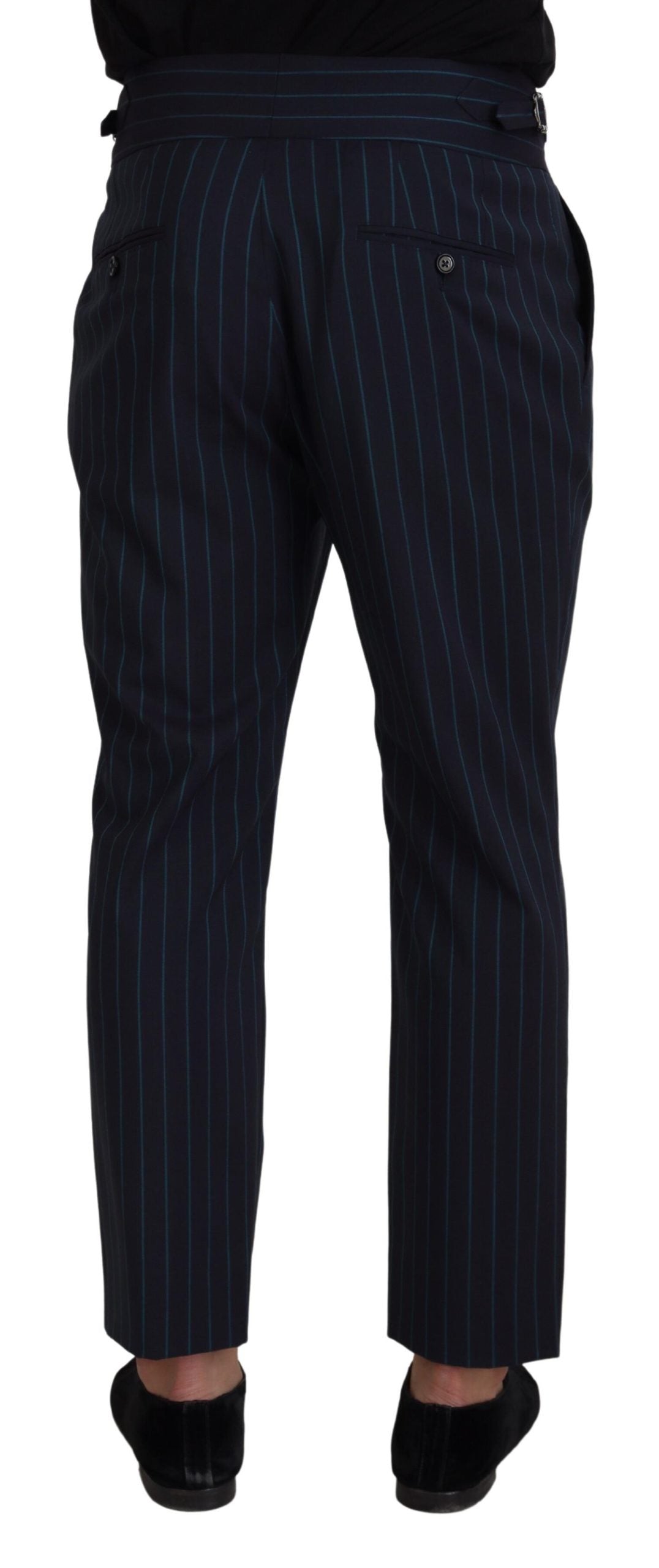 Dolce & Gabbana Blue Striped Men Formal Pants | Regal Royce