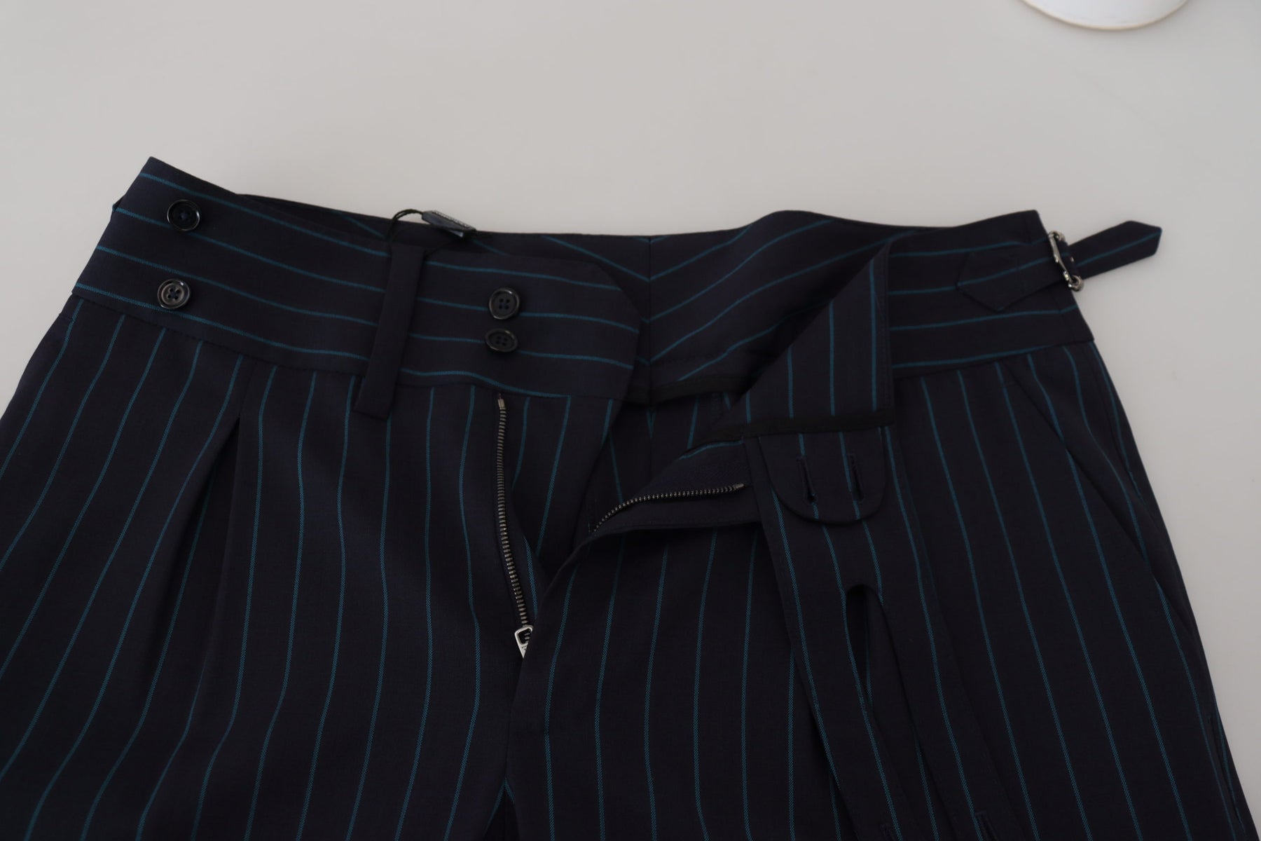 Dolce & Gabbana Blue Striped Men Formal Pants | Regal Royce