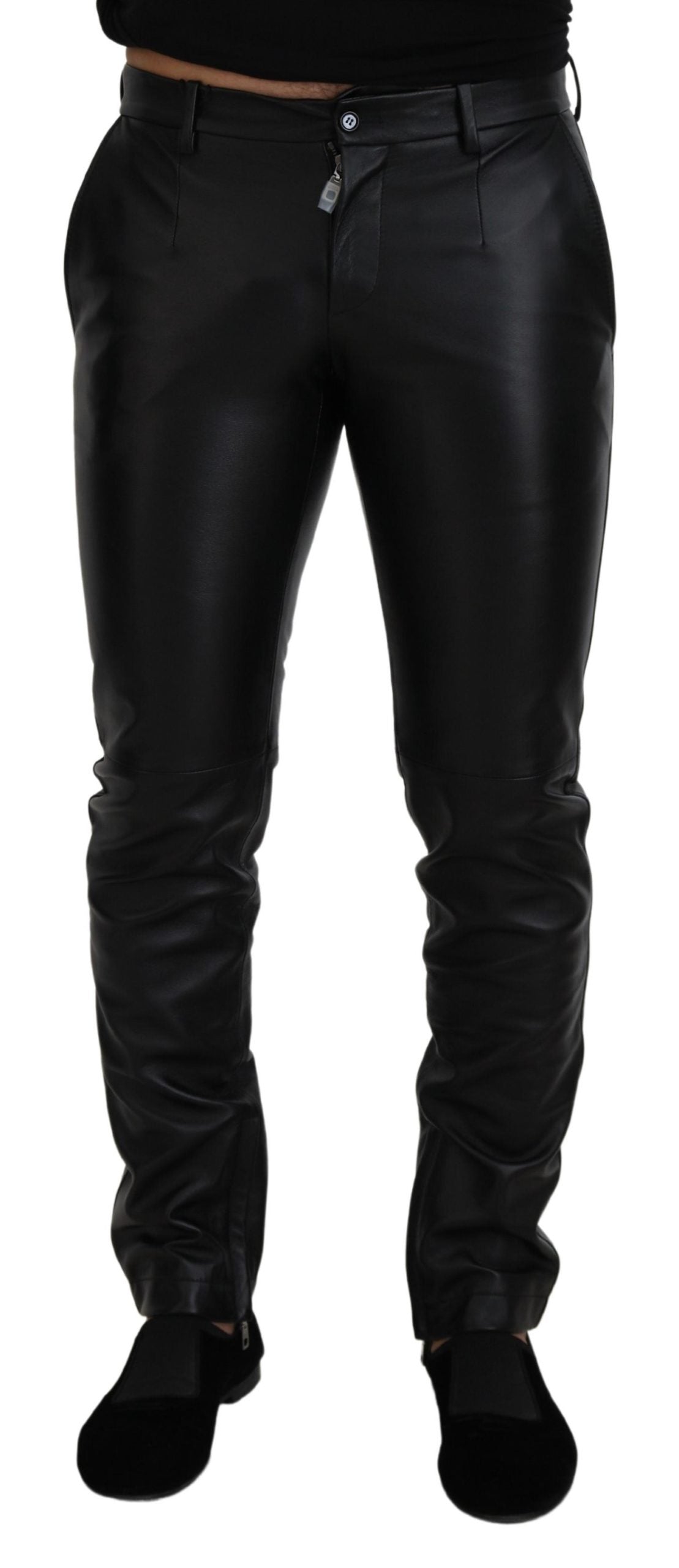 Dolce & Gabbana Black Shiny Stretch Skinny Pants | Regal Royce