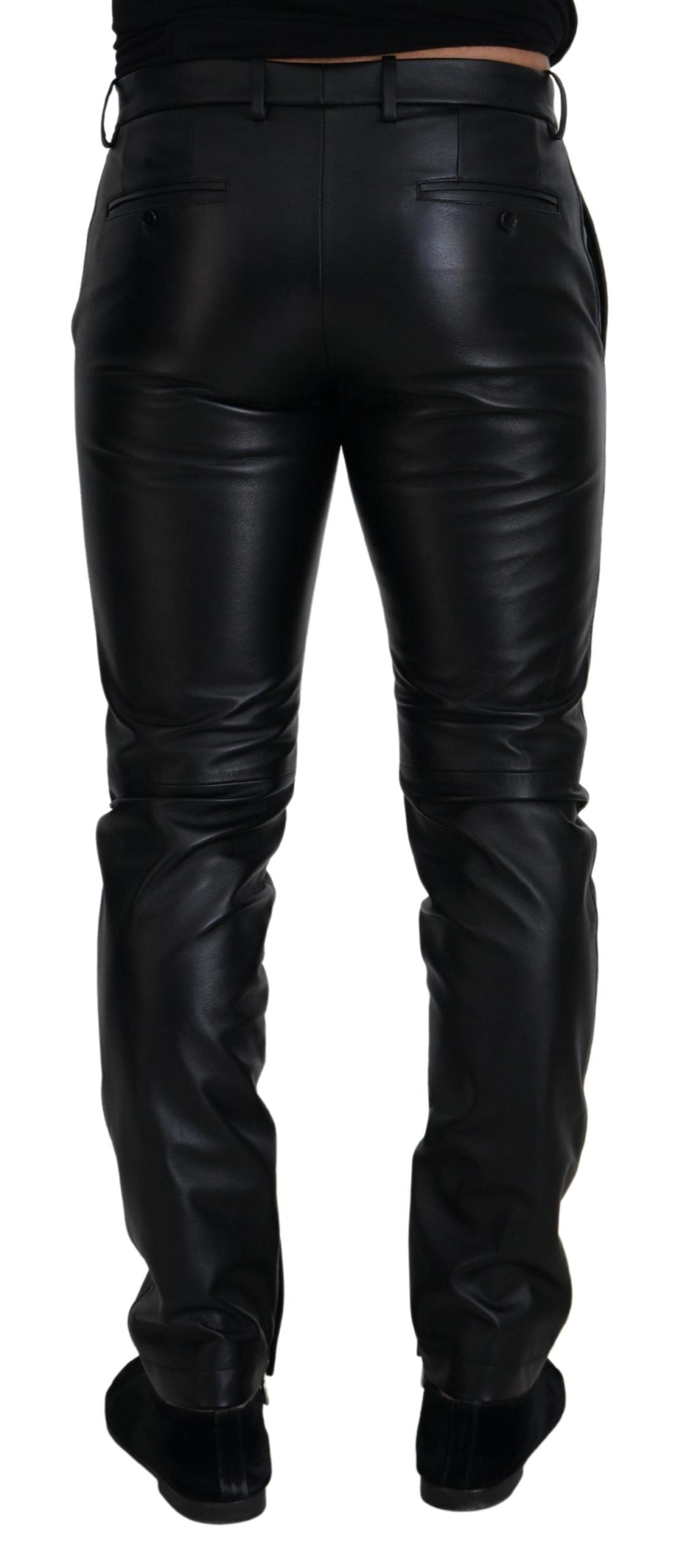 Dolce & Gabbana Black Shiny Stretch Skinny Pants | Regal Royce