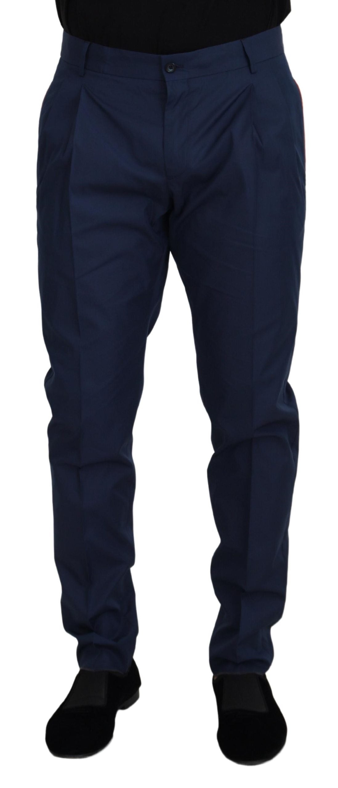 Dolce & Gabbana Blue Cotton Chino Formal Pants | Regal Royce