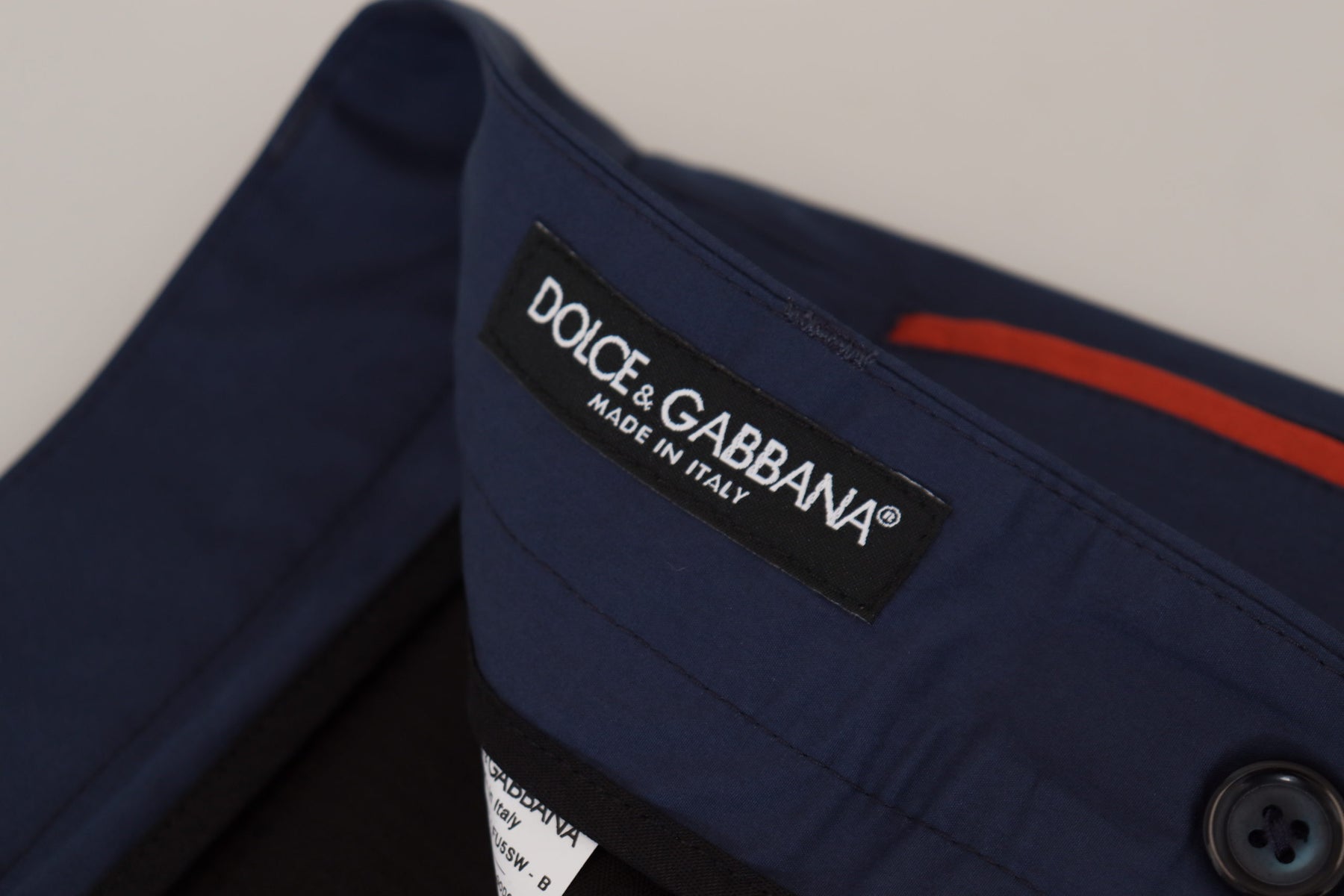 Dolce & Gabbana Blue Cotton Chino Formal Pants | Regal Royce