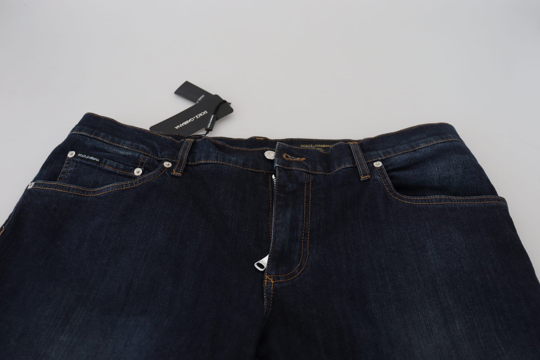 Dolce & Gabbana Blue Cotton Straight Fit Casual Denim Jeans | Regal Royce