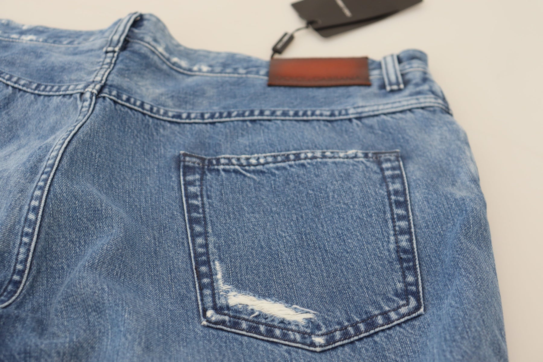 Dolce & Gabbana Blue Washed Cotton Casual Denim Jeans | Regal Royce