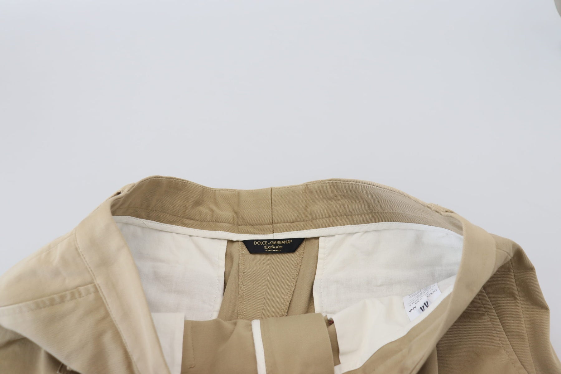 Dolce & Gabbana Beige Cotton Cargo Bermuda Shorts | Regal Royce