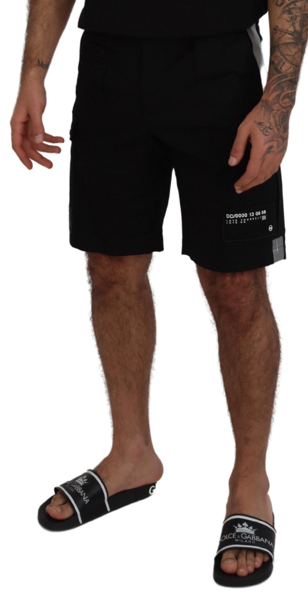 Dolce & Gabbana Black Bermuda Cargo Casual Shorts | Regal Royce