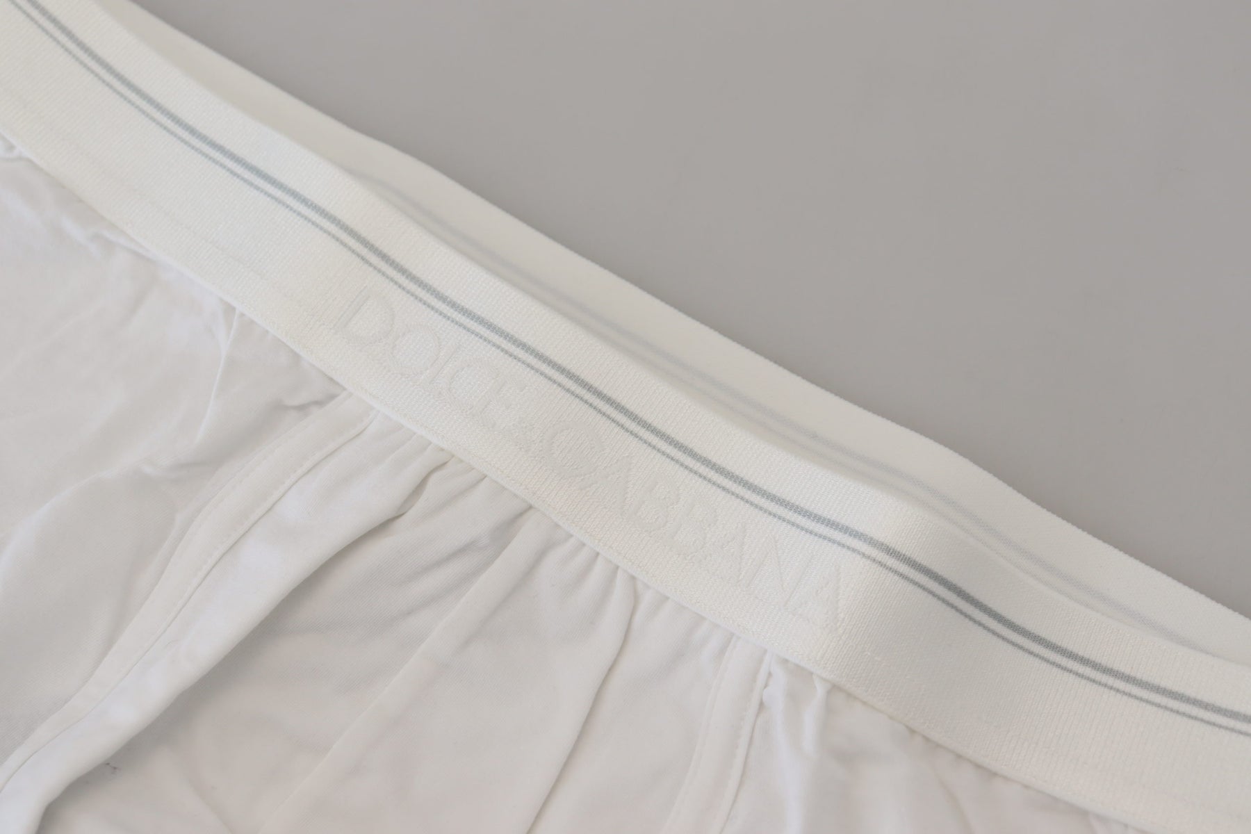 Dolce & Gabbana White Cotton Blend Regular Boxer Underwear | Regal Royce