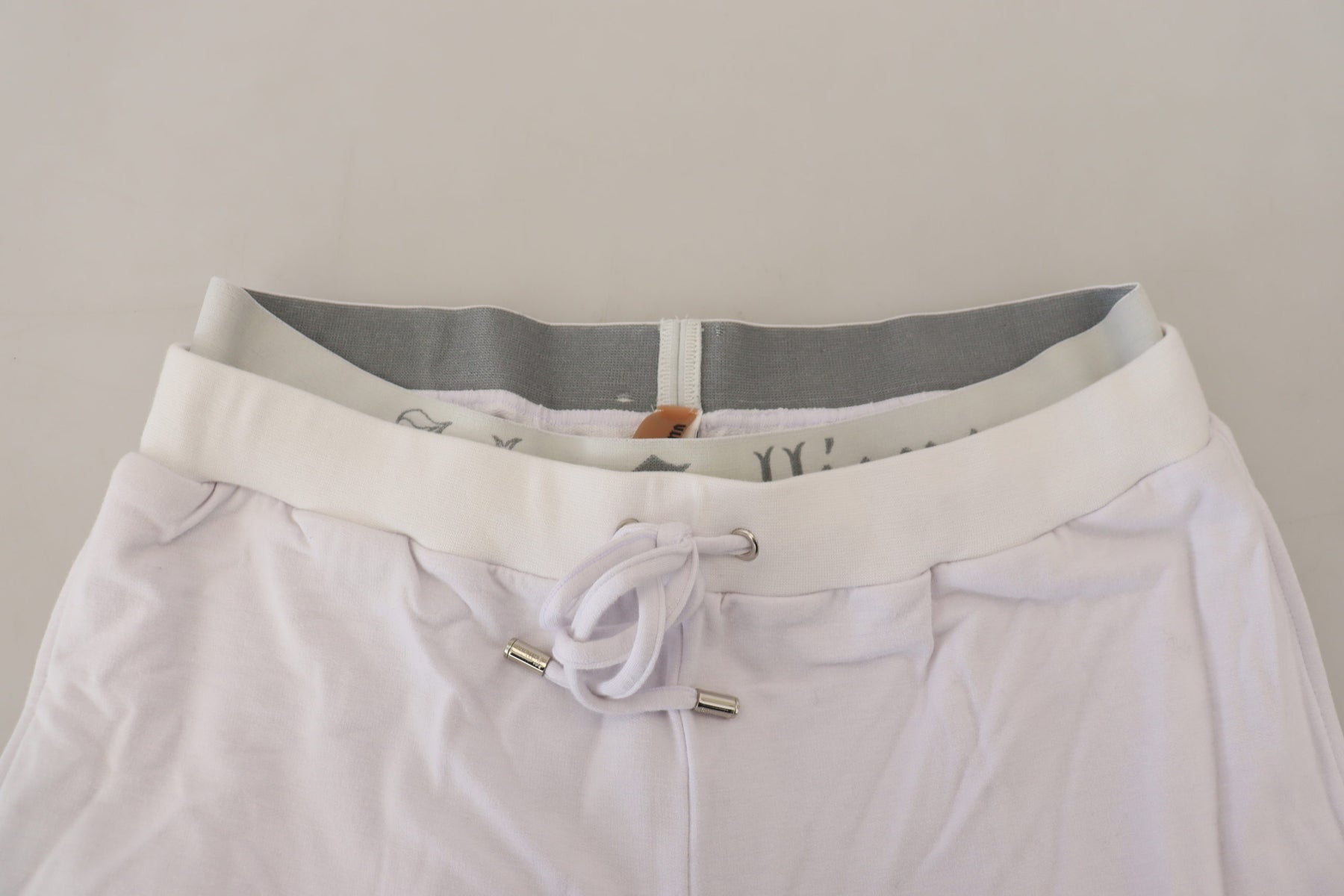 John Galliano White Cotton Logo Mens Jogger Pants | Regal Royce