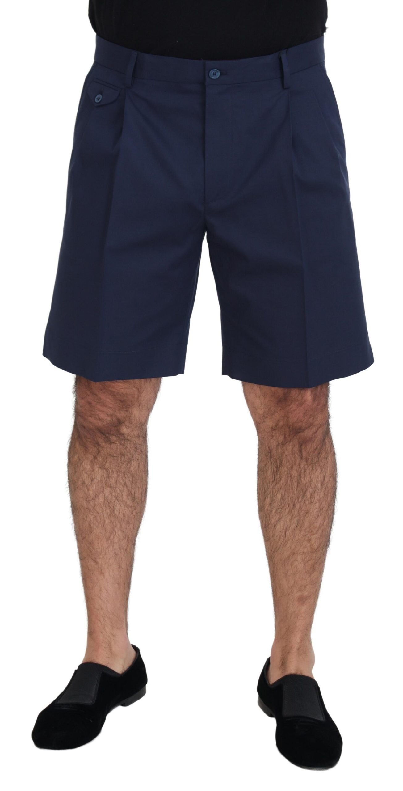 Dolce & Gabbana Blue Chinos Cotton Stretch Casual Shorts | Regal Royce