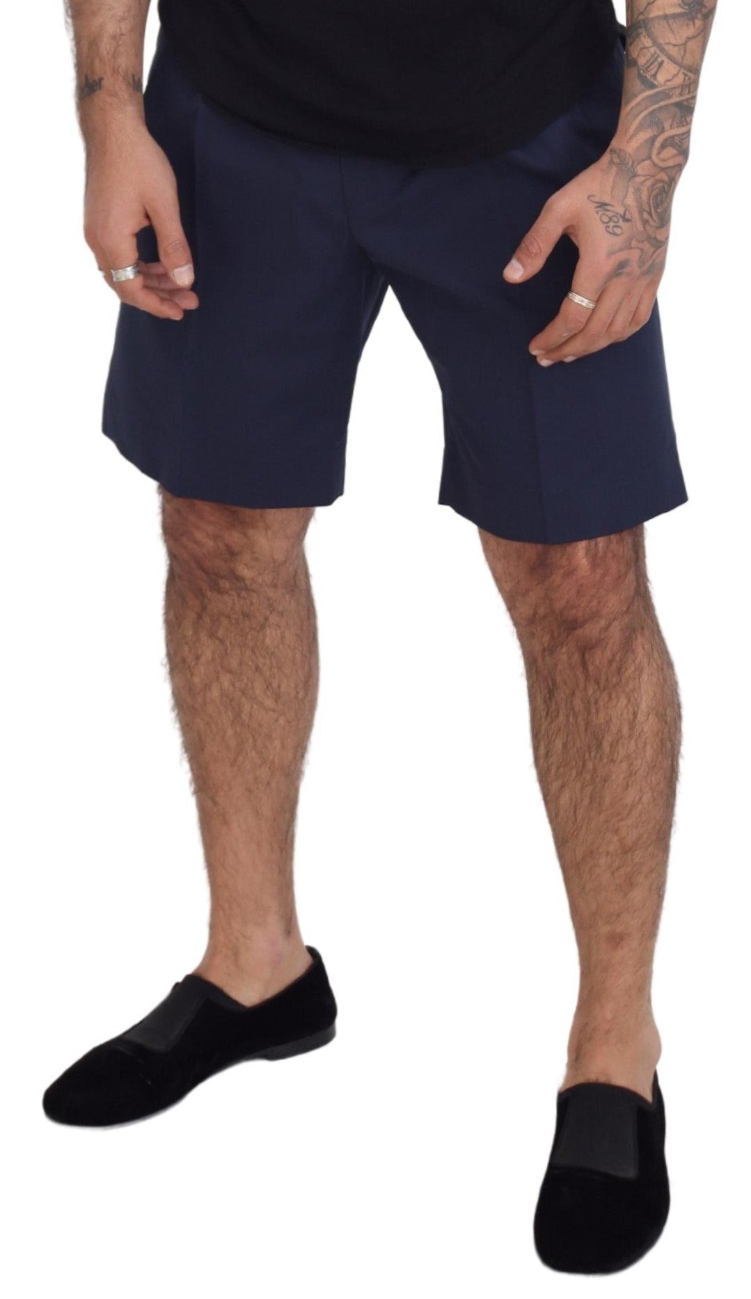 Dolce & Gabbana Blue Chinos Cotton Stretch Casual Shorts | Regal Royce
