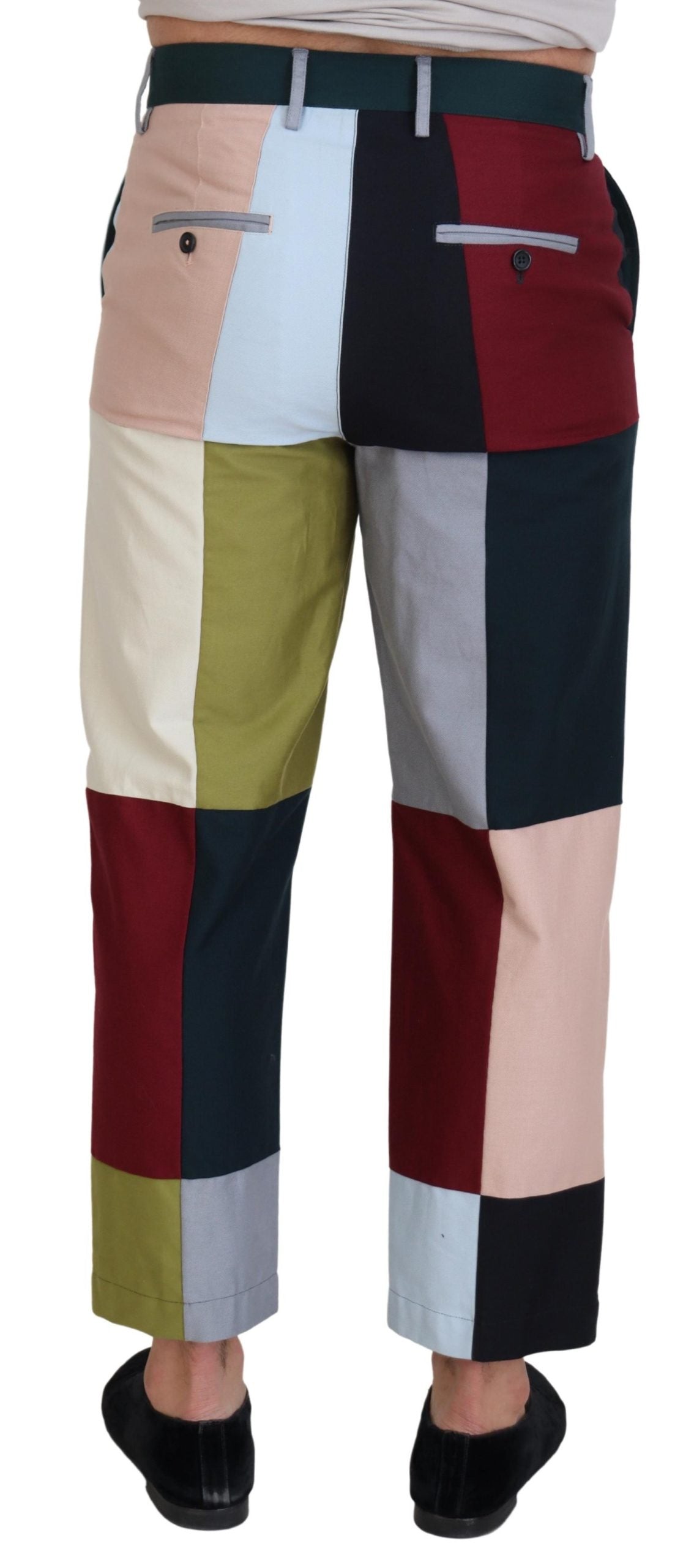 Dolce & Gabbana Multicolor Cotton Patchwork Pants | Regal Royce
