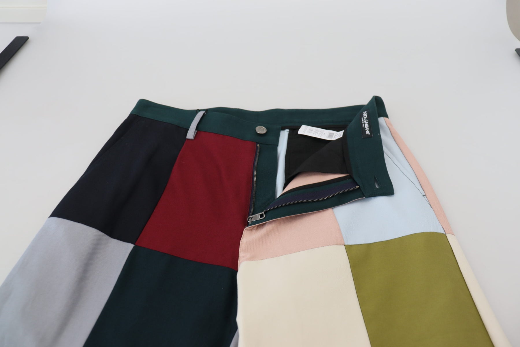 Dolce & Gabbana Multicolor Cotton Patchwork Pants | Regal Royce