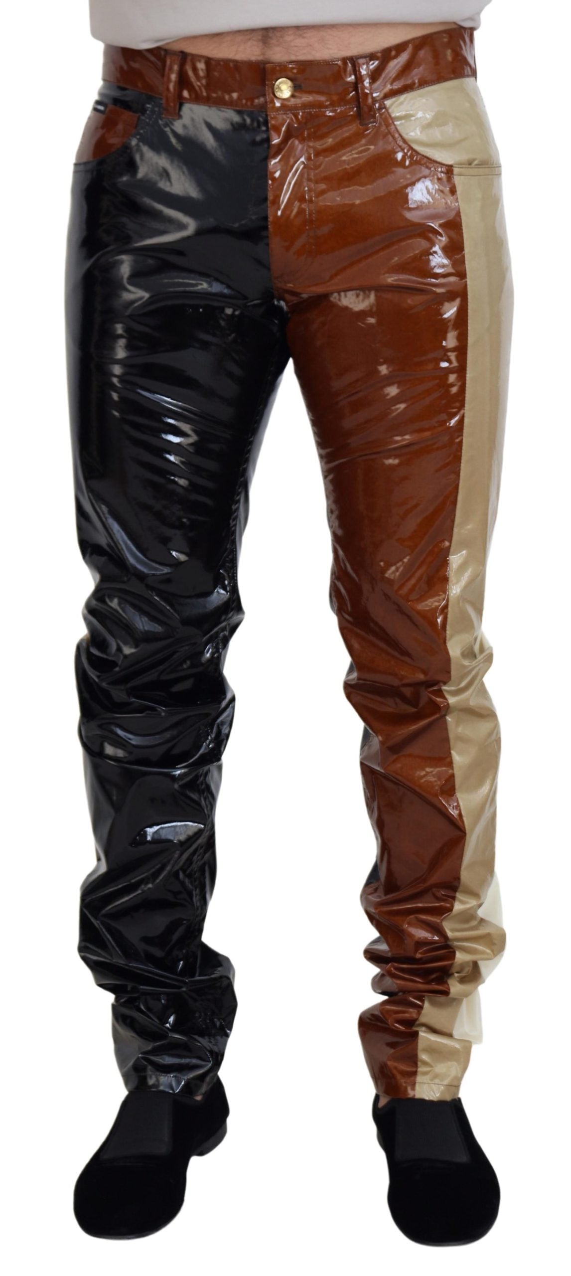 Dolce & Gabbana Multicolor Shining Slim Fit Men Denim Jeans | Regal Royce