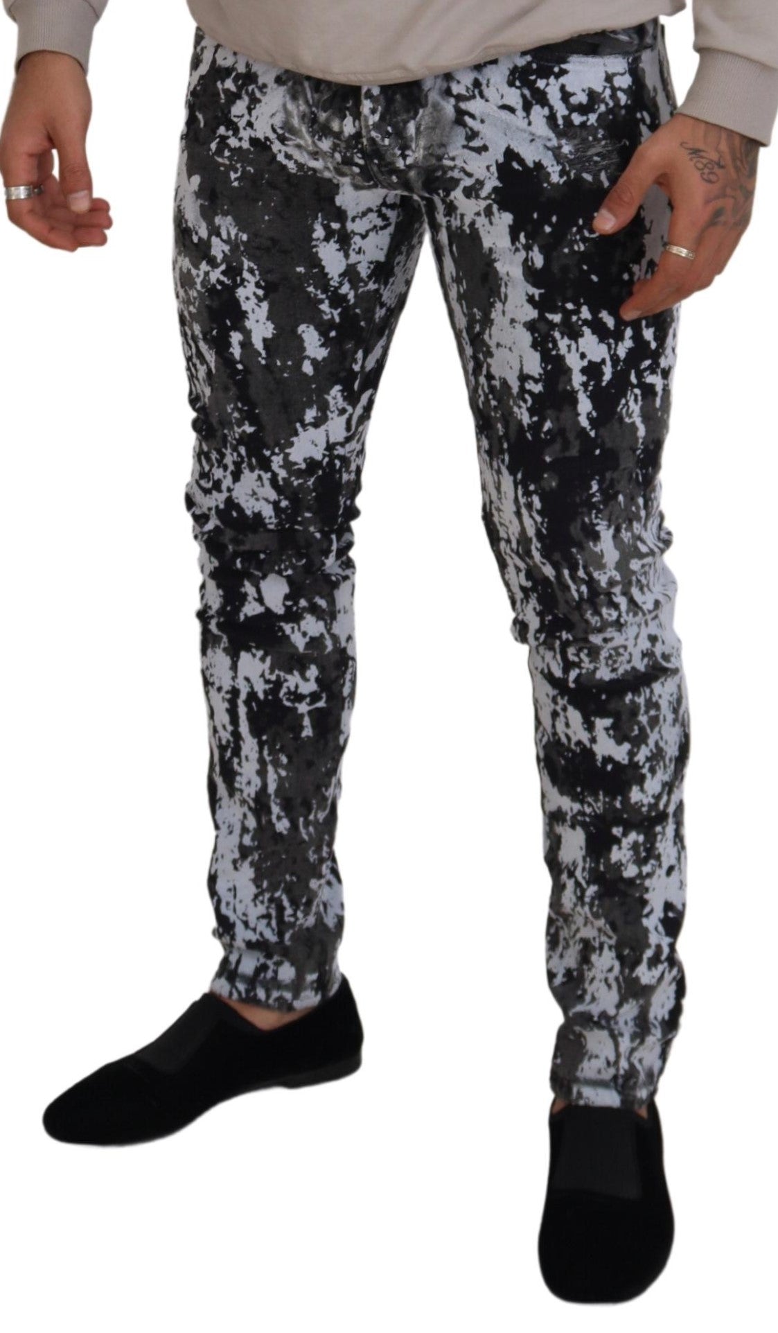 Dolce & Gabbana Multicolor Cotton Tie Dye Skinny Denim Jeans | Regal Royce