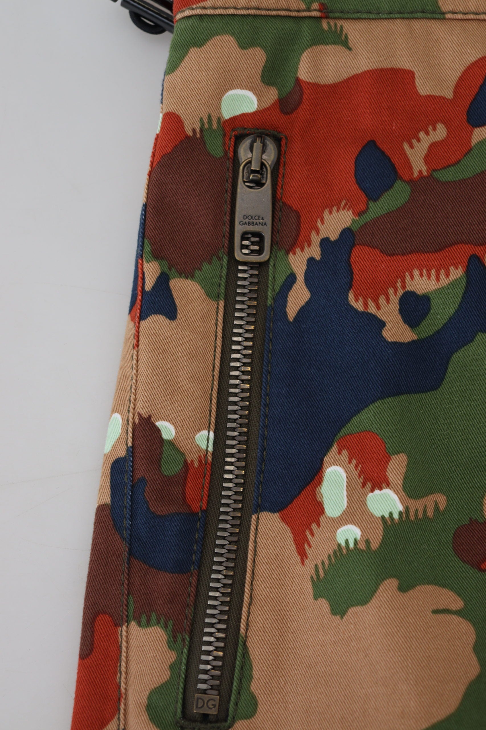 Dolce & Gabbana Multicolor Cotton Camouflaged Cargo Shorts | Regal Royce