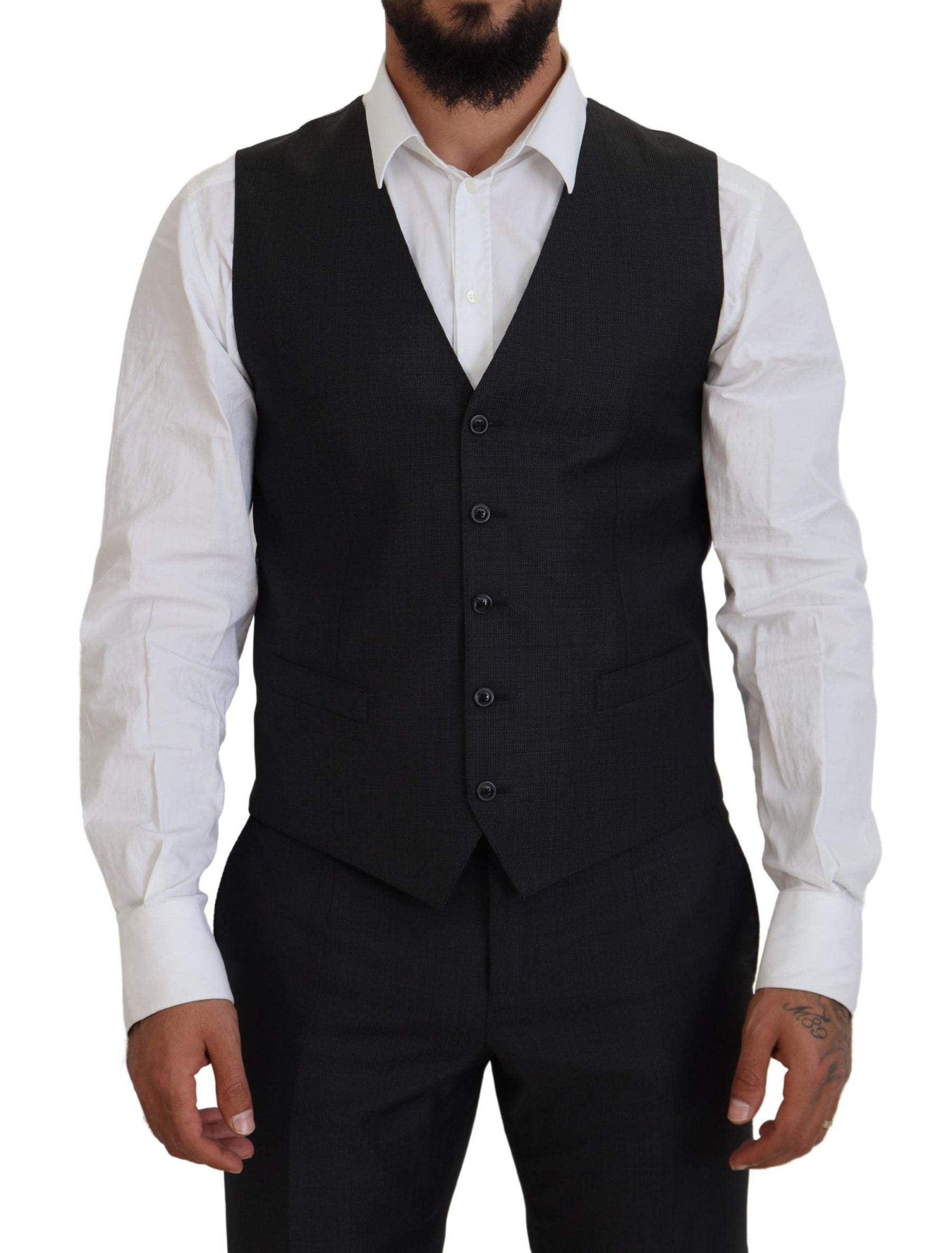 Dolce & Gabbana Gray MARTINI 3 Piece Slim Fit Suit | Regal Royce