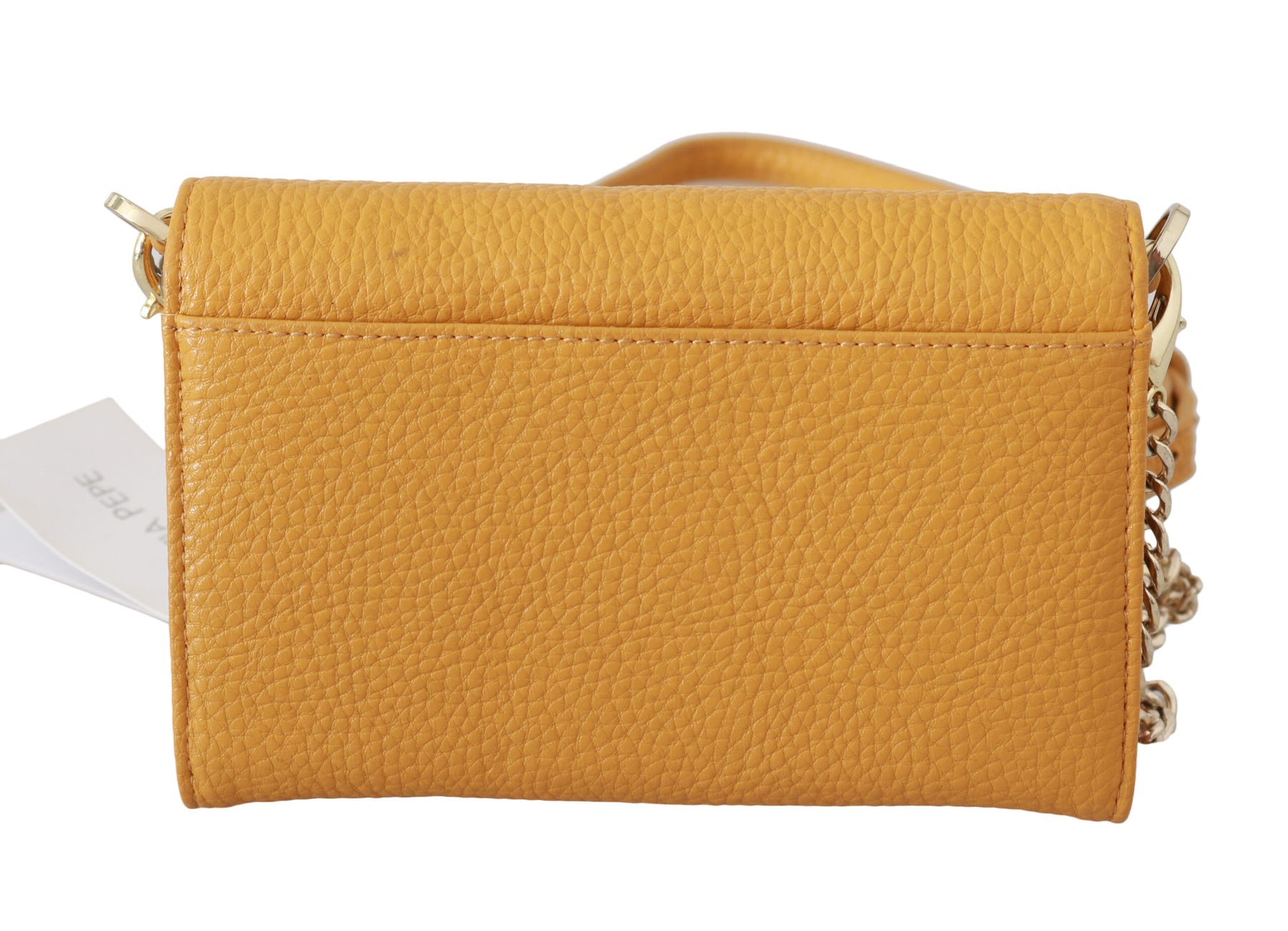 Patrizia Pepe Yellow Logo Leather Shoulder Strap Sling Bag | Regal Royce