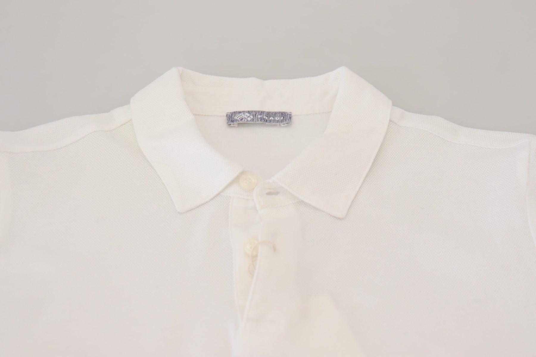 FRADI White Cotton Collared Short Sleeves Polo T-shirt | Regal Royce