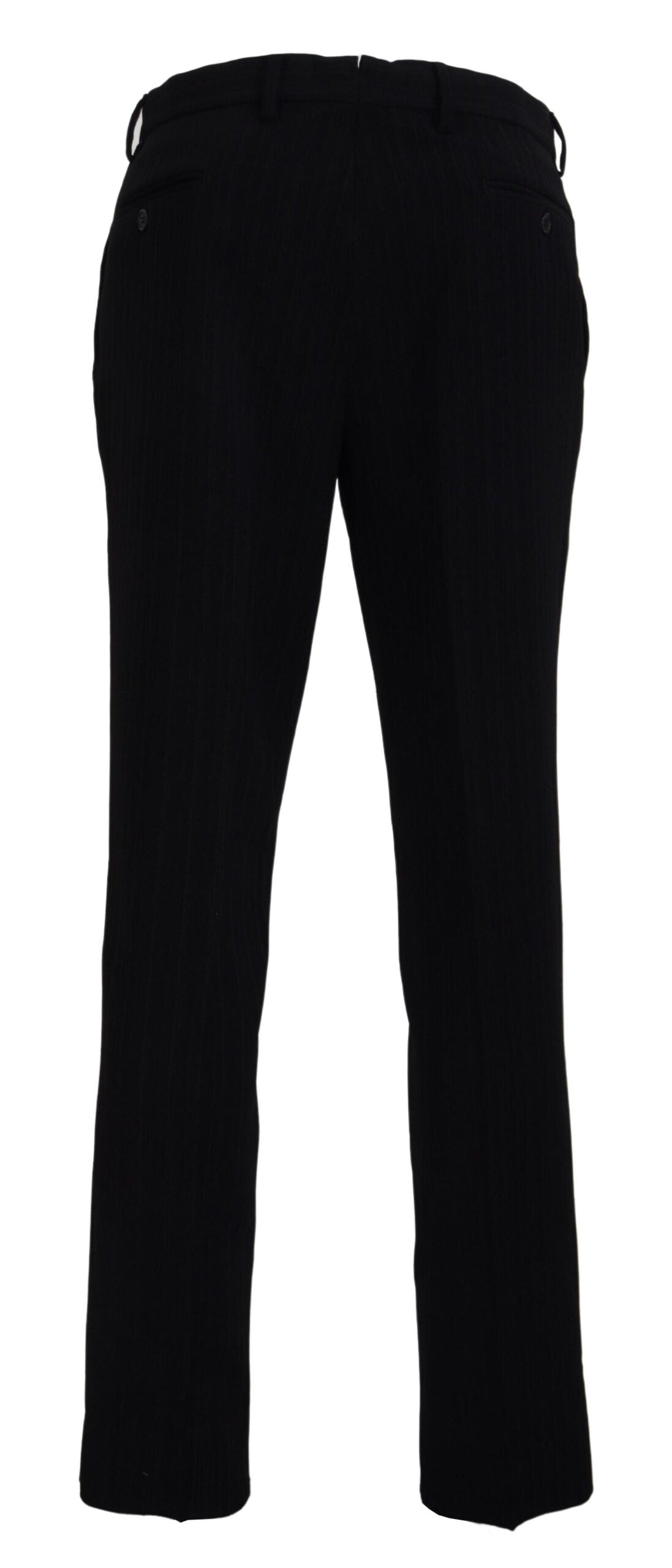BENCIVENGA Black Cotton Straight Fit Men Formal Pants | Regal Royce