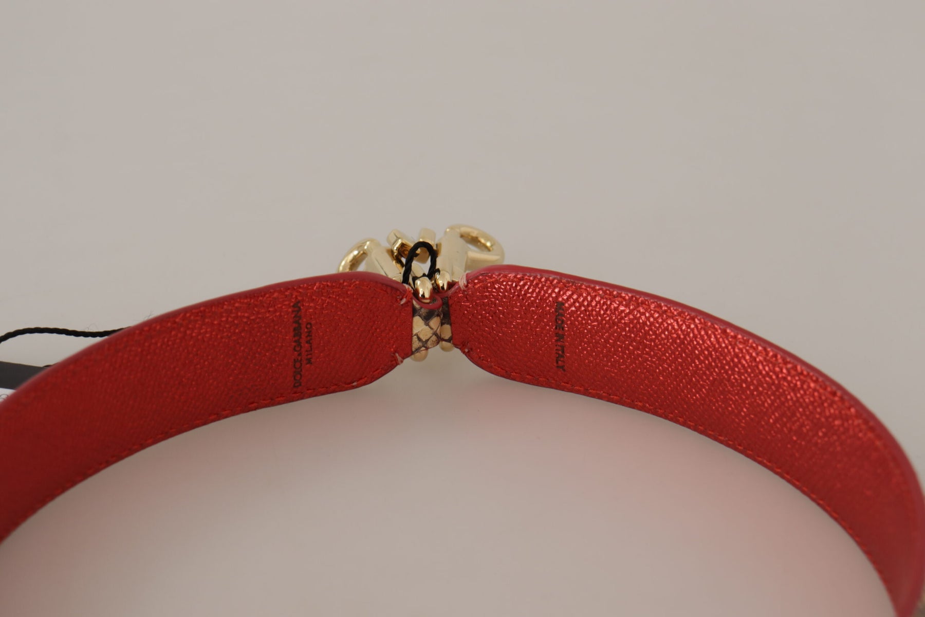 Dolce & Gabbana Beige Exotic Leather Crystals Shoulder Strap | Regal Royce