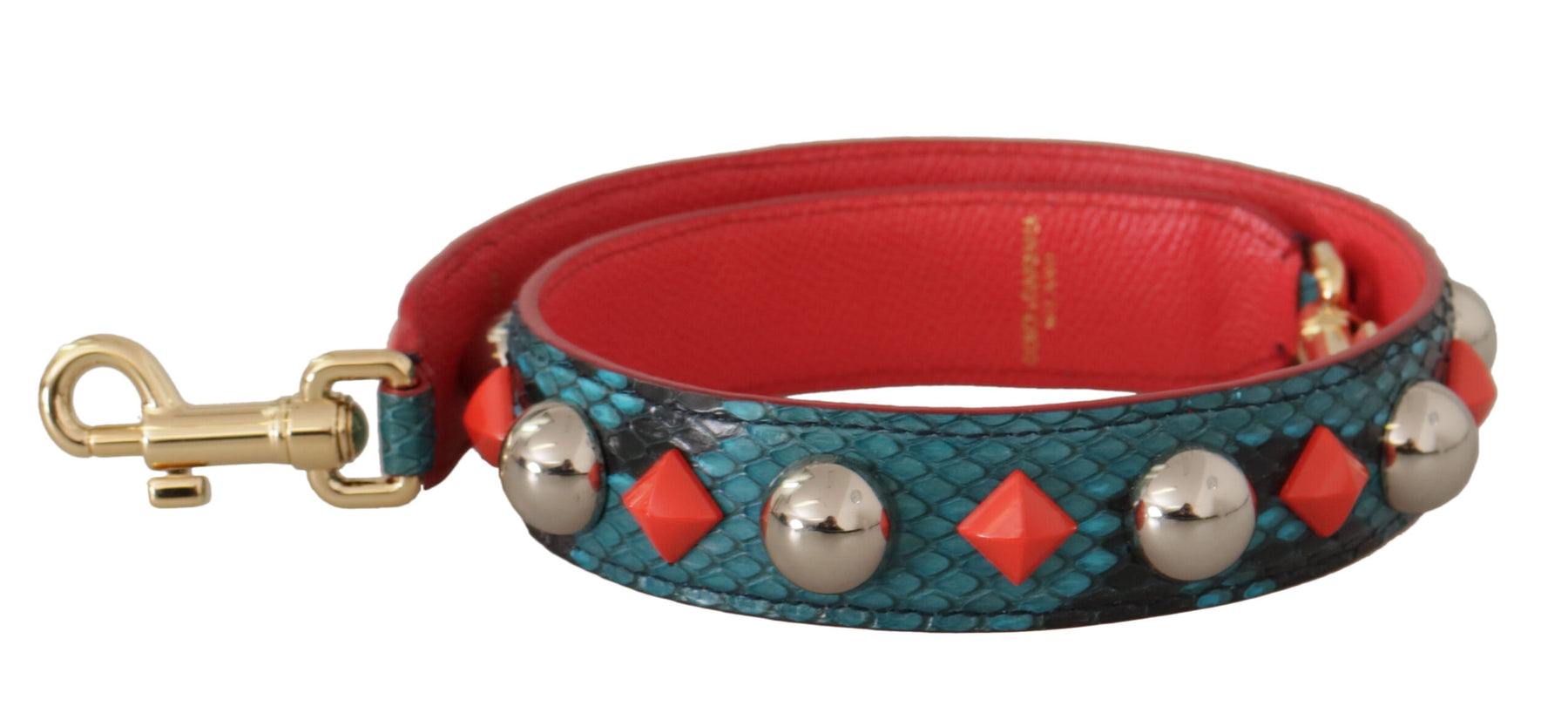 Dolce & Gabbana Green Crystals Leather Bag Shoulder Strap | Regal Royce