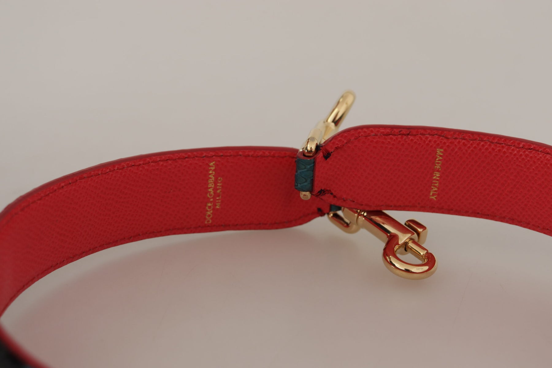 Dolce & Gabbana Green Crystals Leather Bag Shoulder Strap | Regal Royce