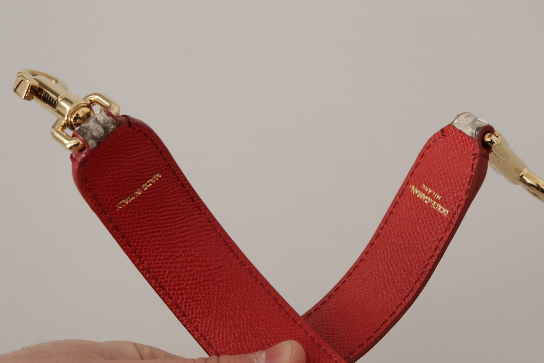 Dolce & Gabbana Beige Exotic Leather Studded Shoulder Strap | Regal Royce