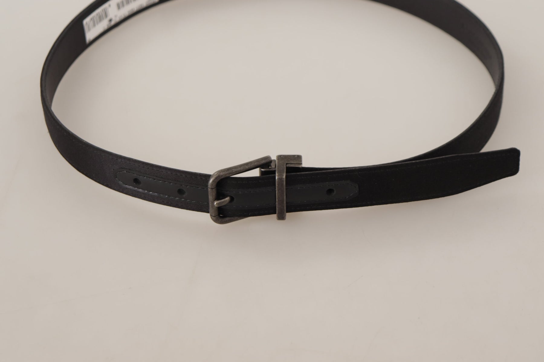 Dolce & Gabbana Black Calfskin Leather Vintage Metal Buckle Belt | Regal Royce
