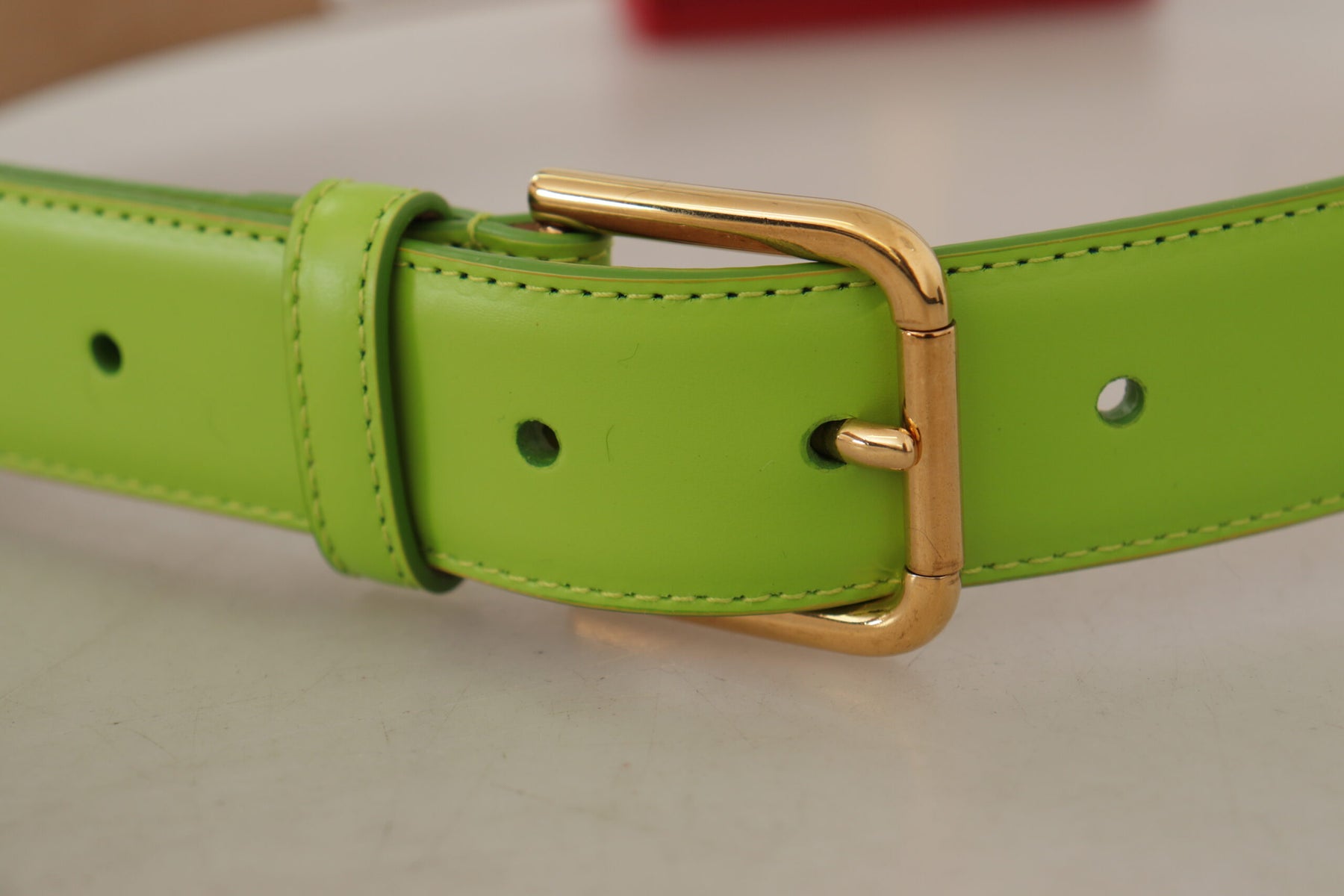 Dolce & Gabbana Green Leather Devotion Heart Micro Bag Headphones Belt | Regal Royce